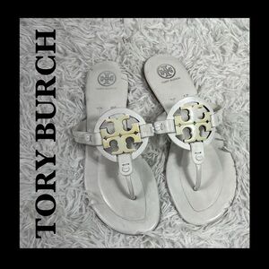 Tory Burch White Leather Sandals